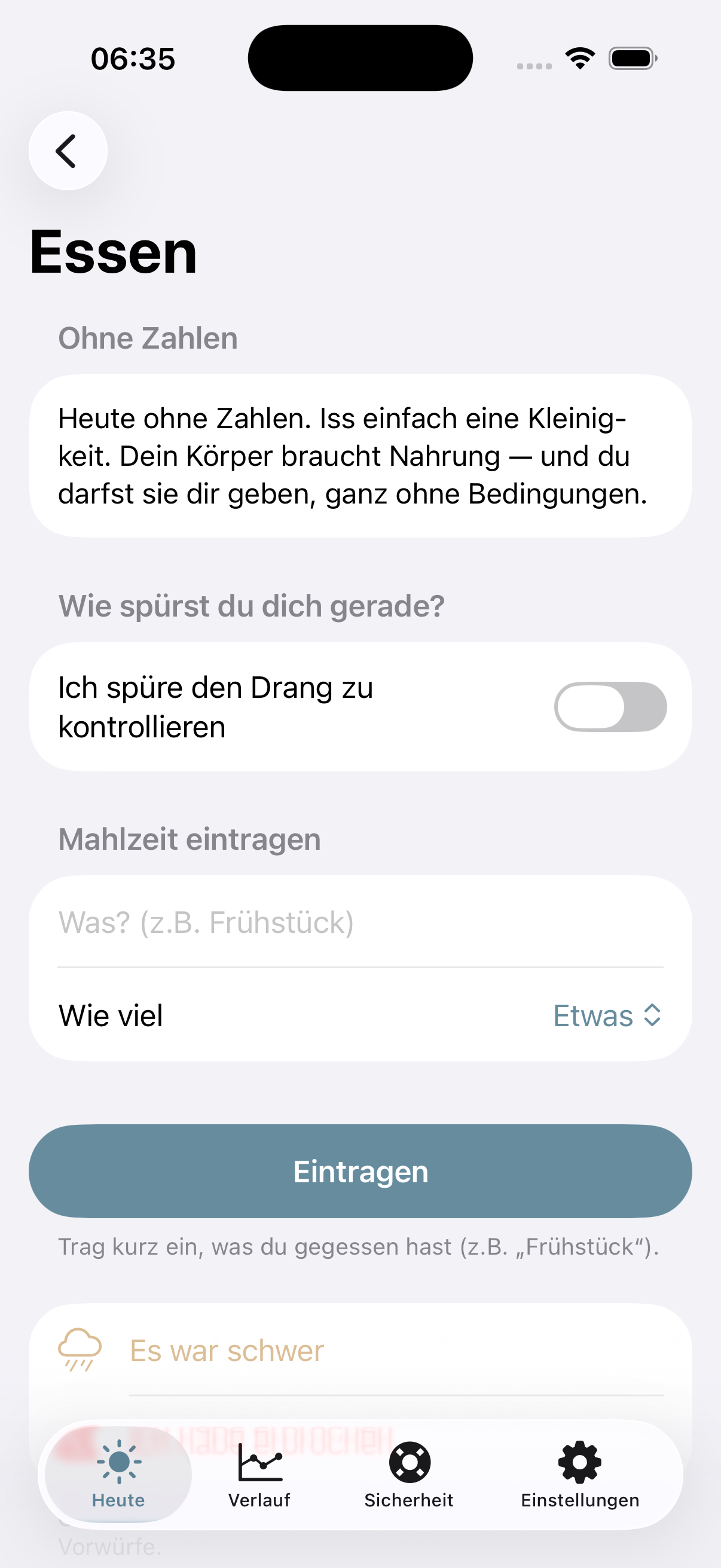 Inneres Echo — Essen & Körper