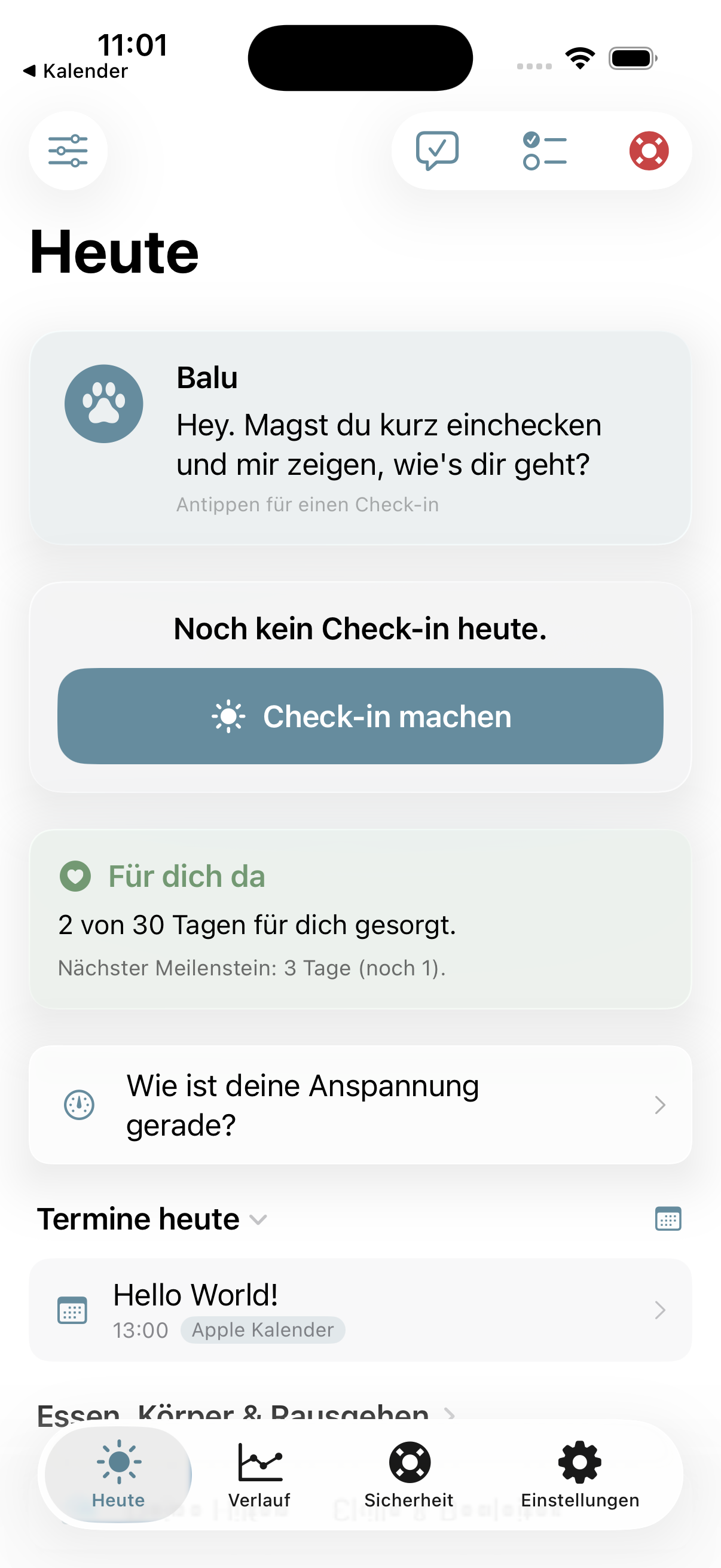 Inneres Echo — Heute